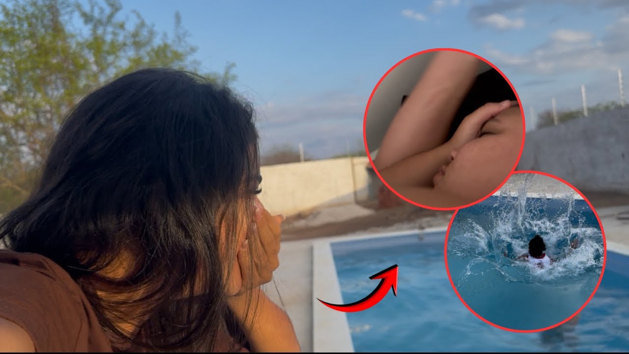 EMPURREI MINHA AMIGA NA PISCINA 6:00 DA MANHÃ/ VEJA O QUE ACONTECEU😱