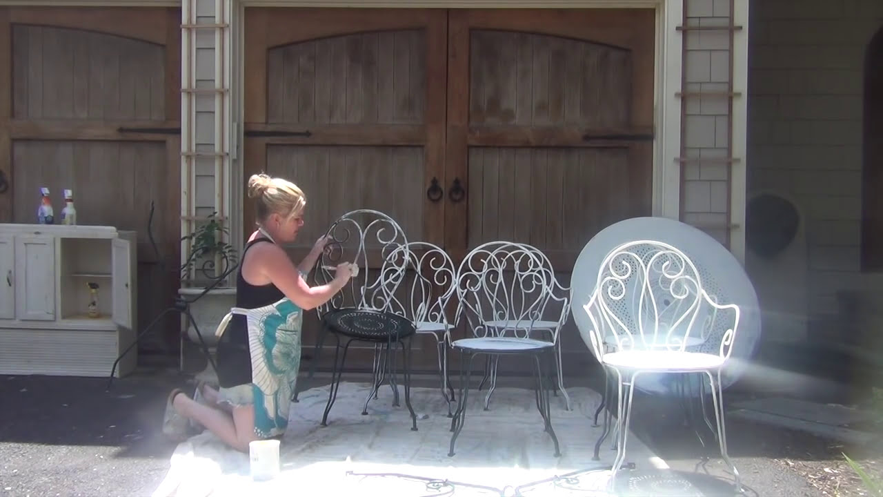 How to Chalk Paint Metal Furniture
