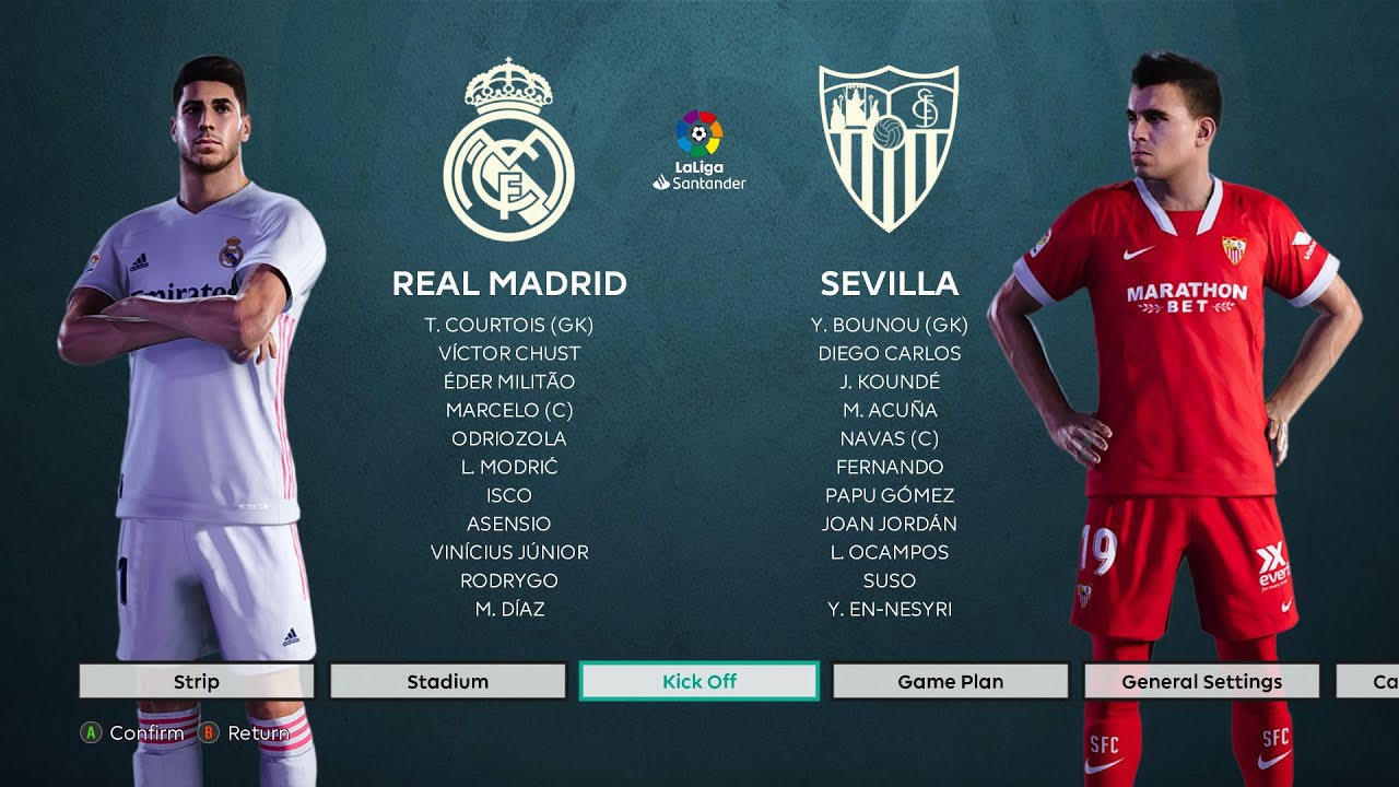 PES 2021 | REAL MADRID VS SEVILLA | LA LIGA 20-21 FHD GAMEPLAY