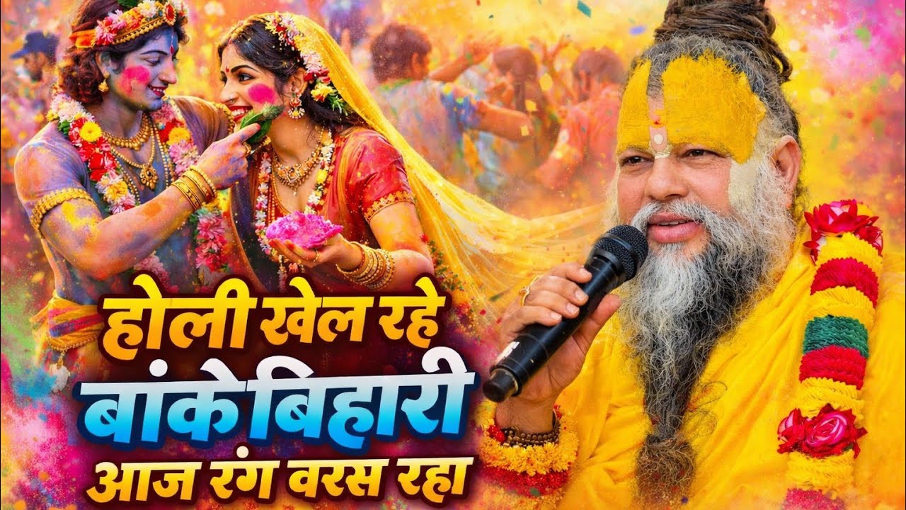 होली खेल रहे बांके बिहारी आज रंग बरस रहा| holi khel rahe banke bihari #holi #holikhelrahebankebihari