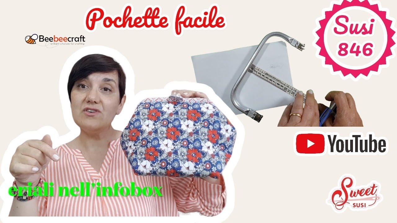 pochette con chiusura a molla | tutte le misure e materiali susi 846 #clutch #tutorial