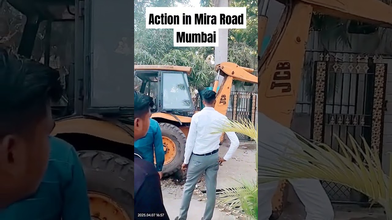 Buldozer Action In Mira Road Mumbai #shorts #action #maharashtranews #bulldozer #devendrafadnavis