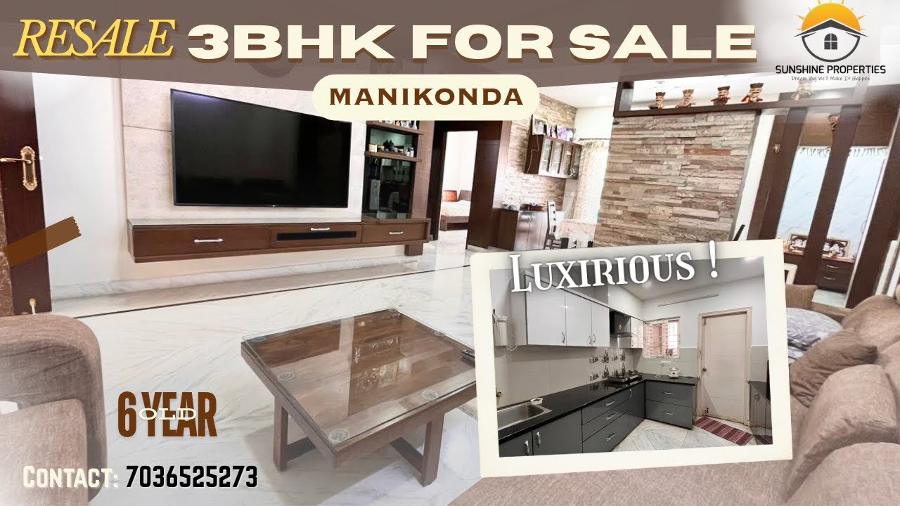 Resale Flat for Sale – Gated Community | Manikonda .Contact:7036525273