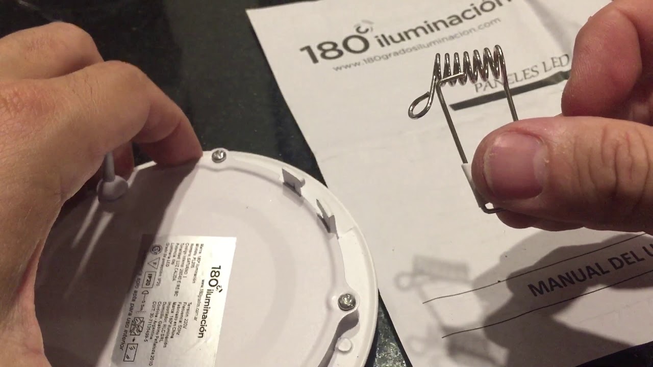 Resortes o grampas de seguridad panel led de embutir