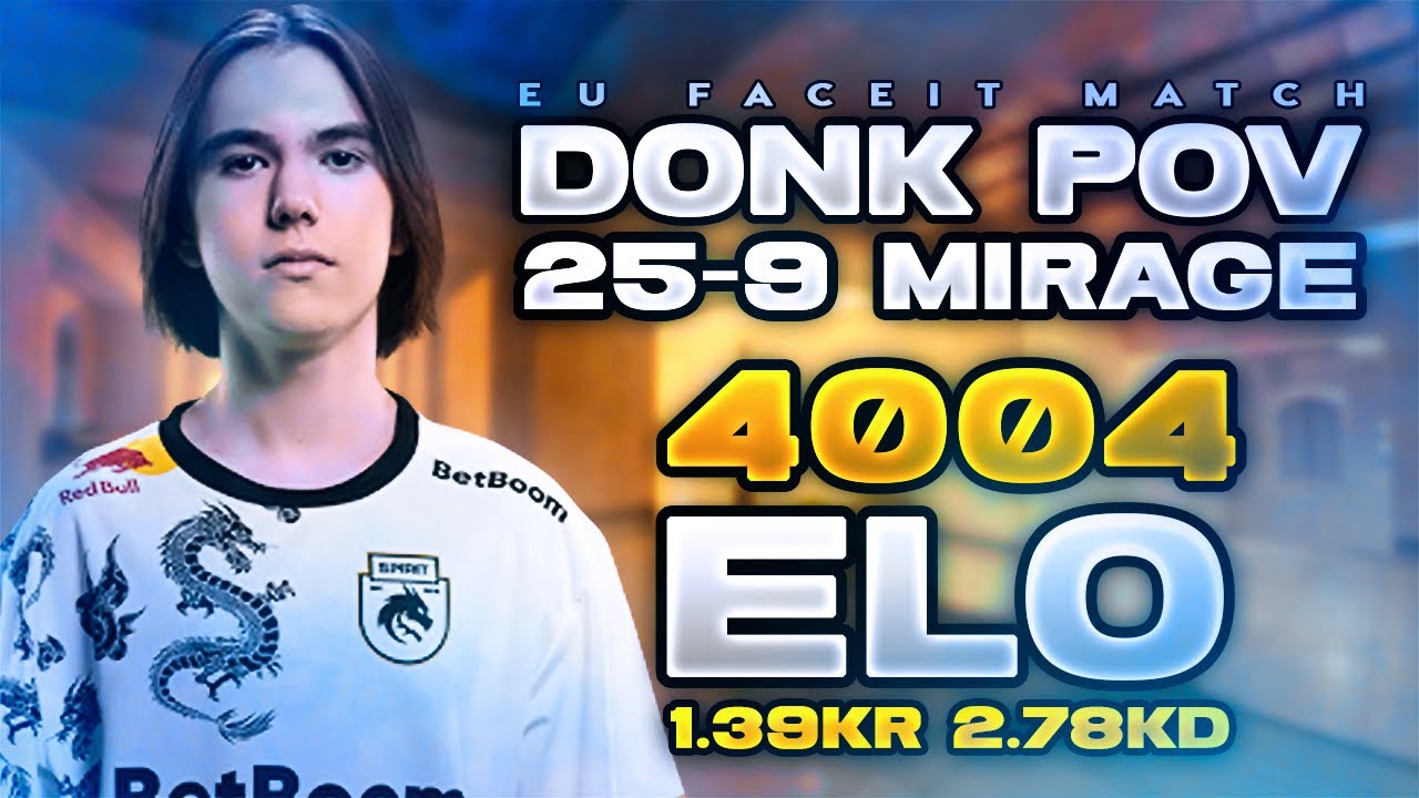 POV donk Mirage 25-9 4004 ELO | EU FACEIT MATCH