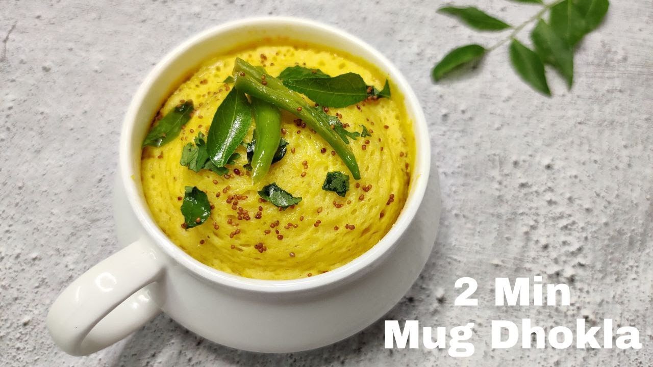 2 Min Mug Dhokla Recipe | Instant  Dhokla Recipe | Microwave Dhokla |  The Veggie Rasoi