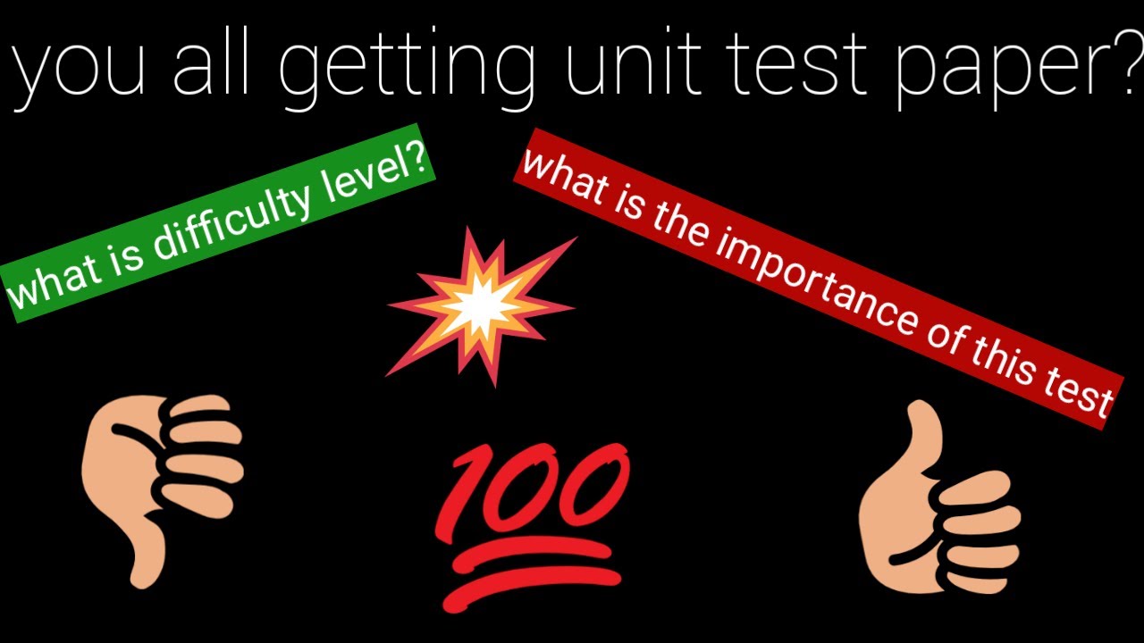 Are you getting unit test paper sending by gseb ?if not please check it on this video description.