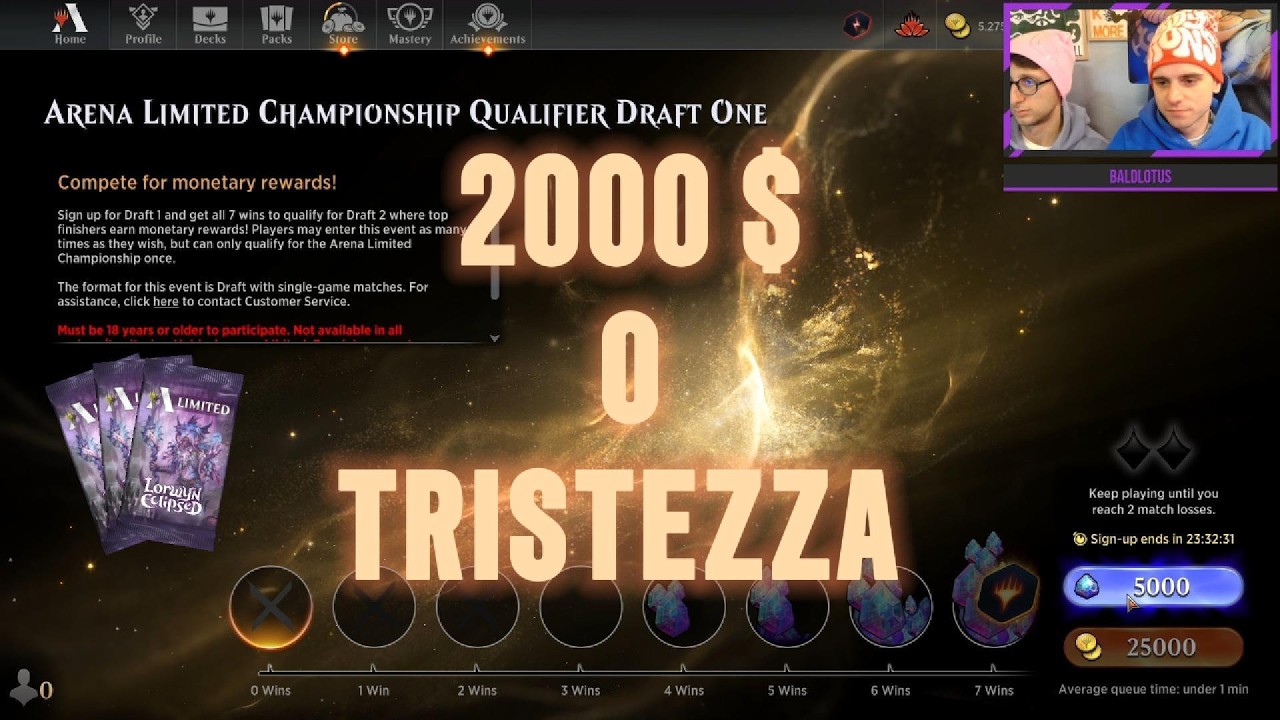 2000 DOLLARI O TRISTEZZA INFINITA? ARENA LIMITED CHAMPIONSHIP QUALIFIER DRAFT ONE #mtgarena