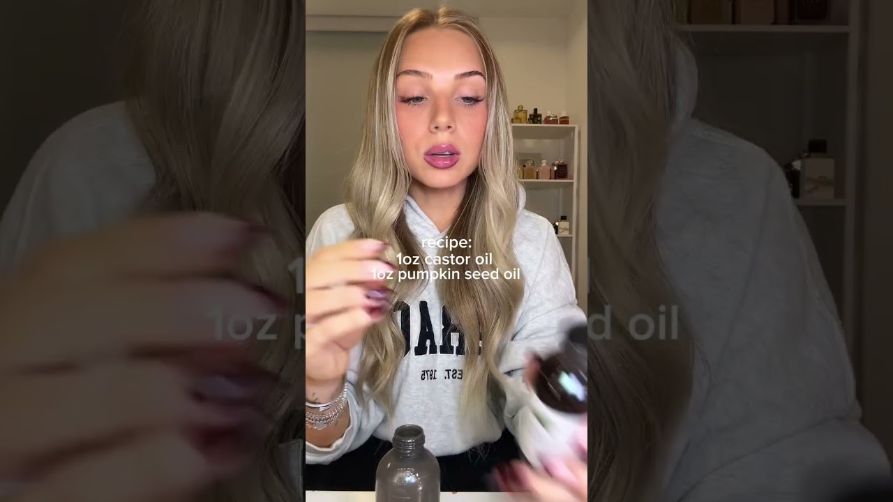 FINALLY made a new batch of my DIY viral hair growth oil! I haven&rsquo;t oiled my hair in like three