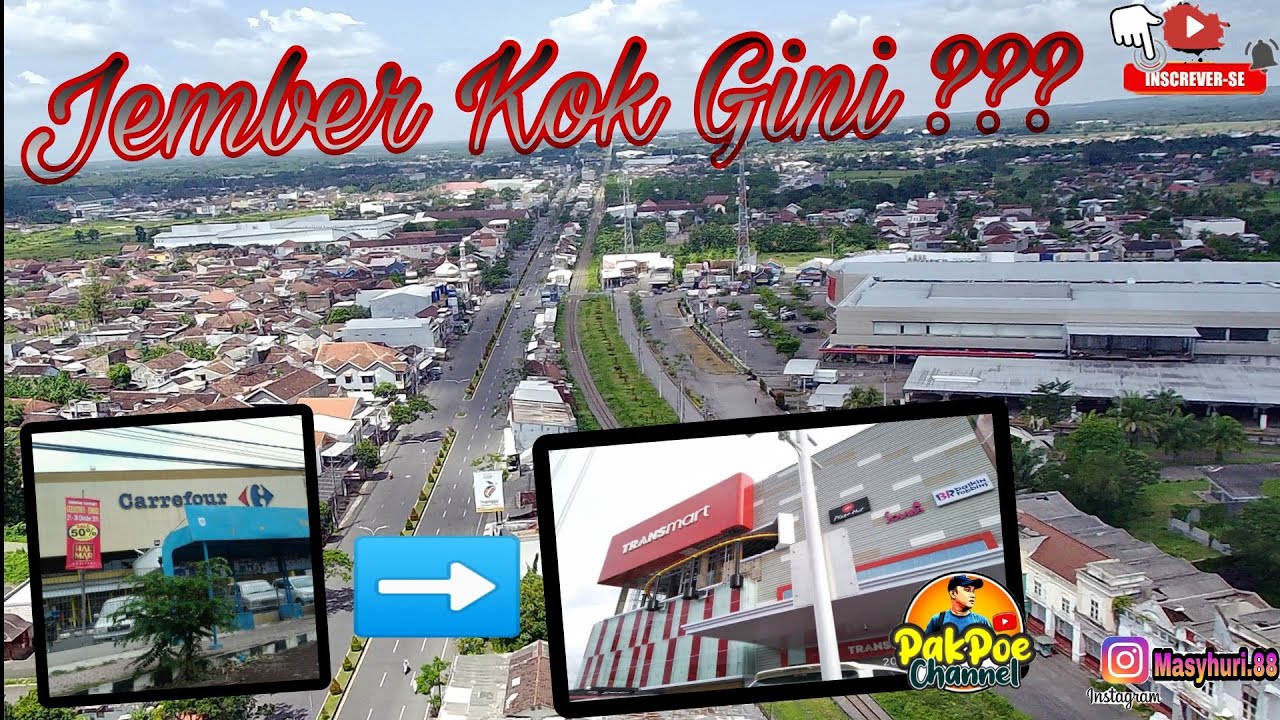 Perubahan Kota Jember ‼️ Via Drone #wisatajember #pesonajember