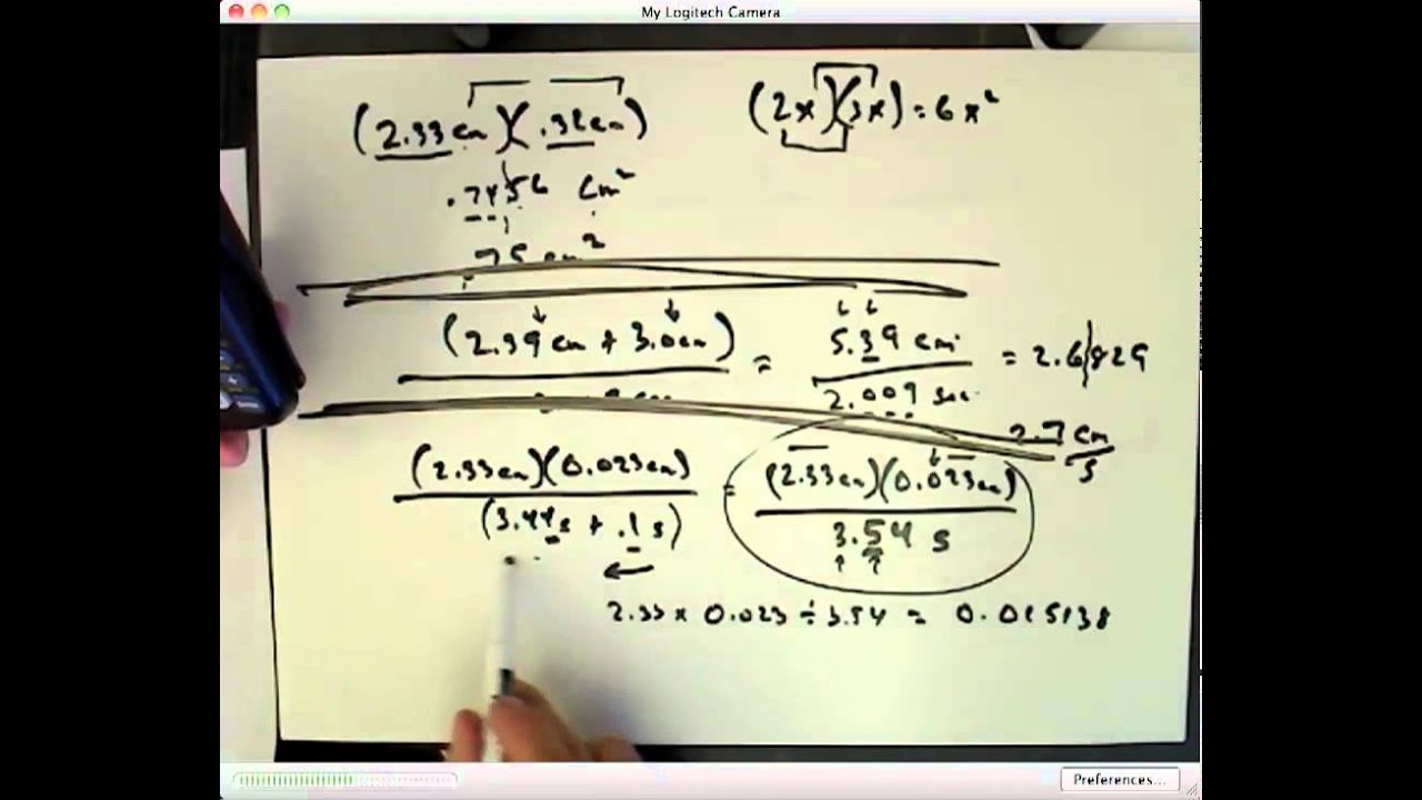 rounding rules in calcs for chem