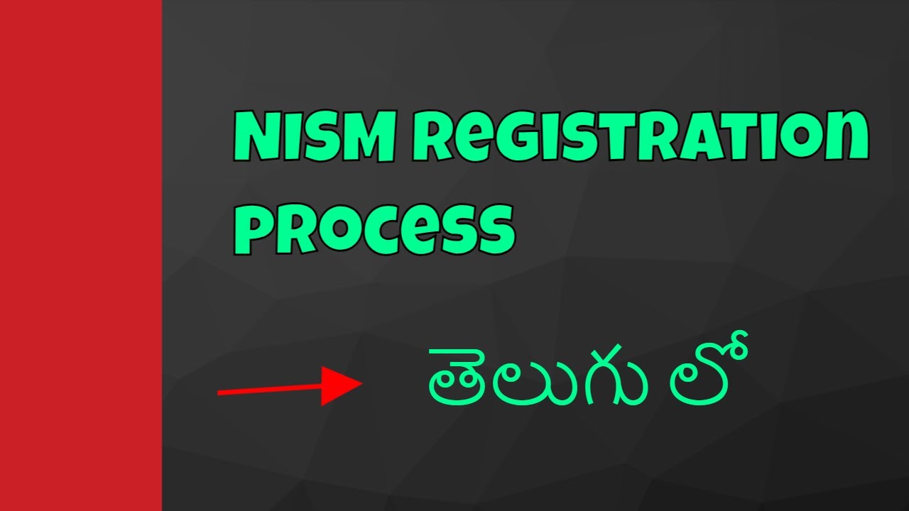 NISM Registration Step by Step Process in Telugu