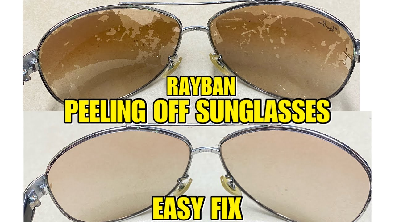 Rayban PEELING OFF SUNGLASSES EASY FIX | ASMR | SATISFYING VIDEO