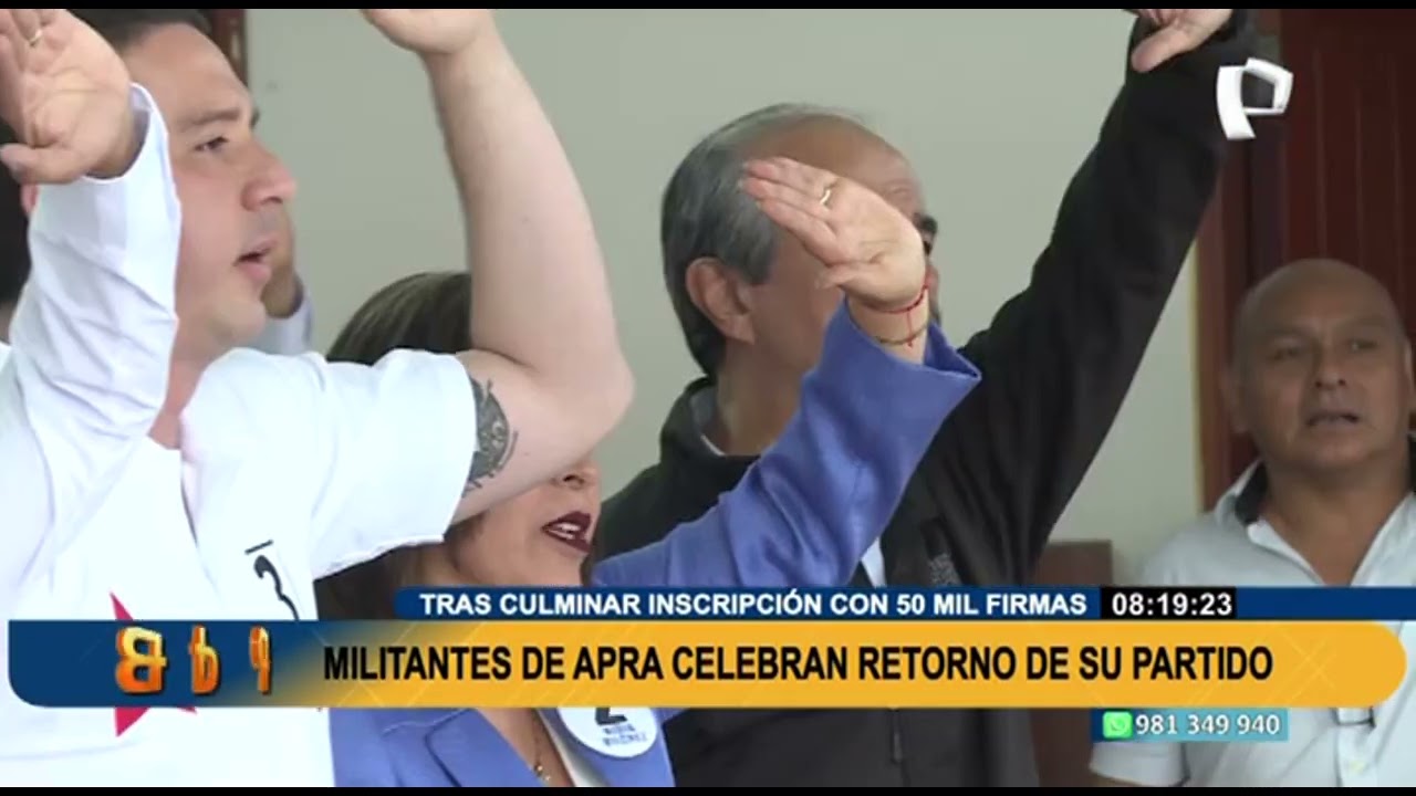 Vuelve el Apra: militantes apristas celebran retorno de su partido tras presentar 50 mil firmas