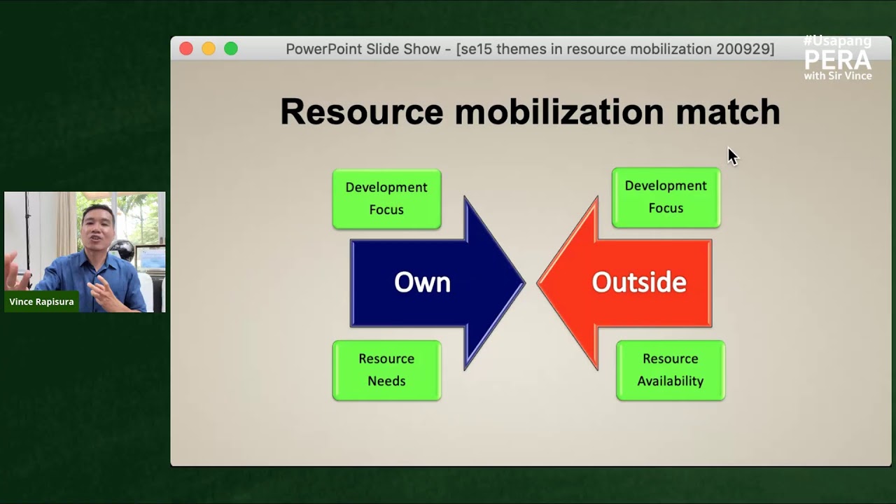 Vince Rapisura 398: Resource mobilization for non-profit and non-government organizations