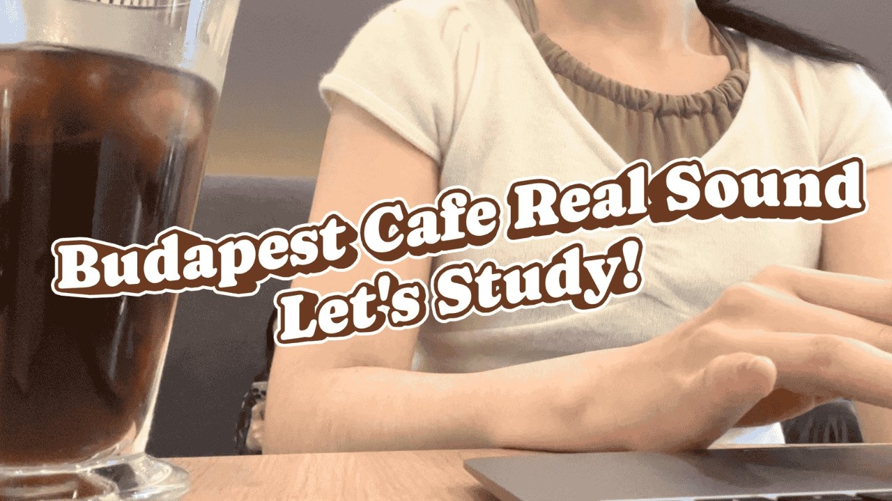 Real Cafe Ambience + Keyboard sound | Real time study session | Background noise for focus