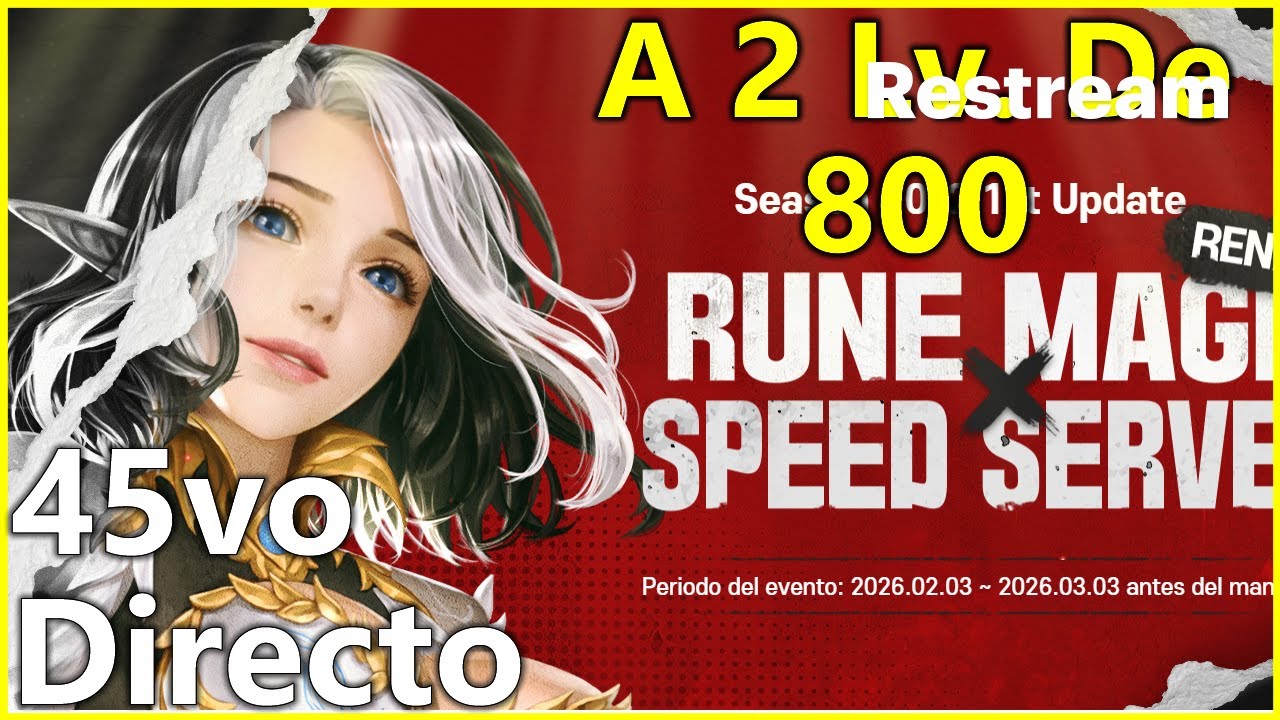 A 2 Niveles de 800 Speed Server | Mu Online