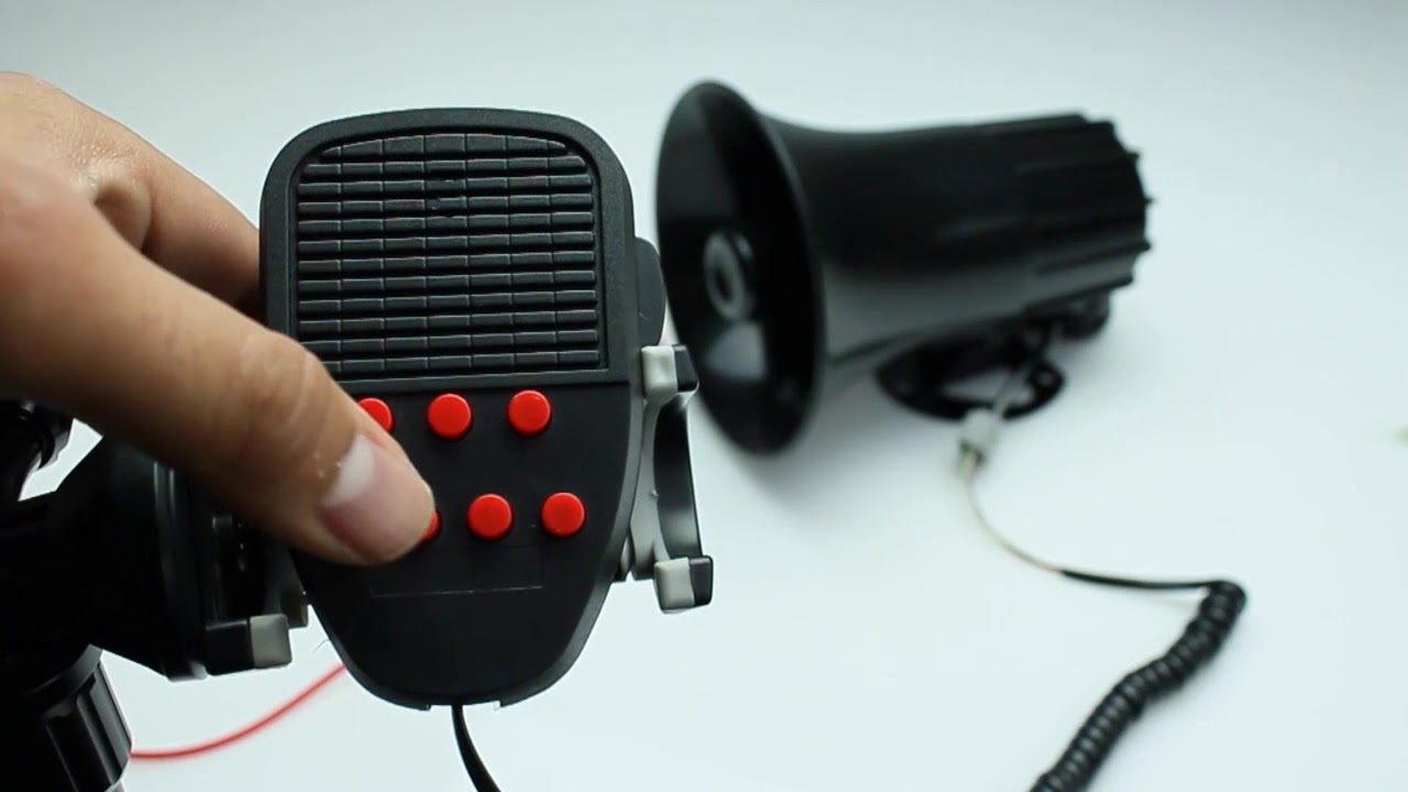 Sirena Bocina Con Altavoz 7 Tonos Pato Profesional 100w