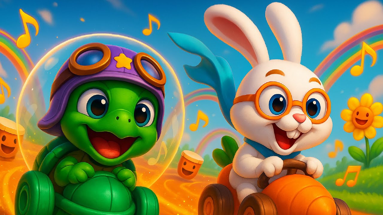 Turbo Tots Musikrennen 🎵🐢🐰 Fröhliches Lied-Abenteuer! by BrightTales
