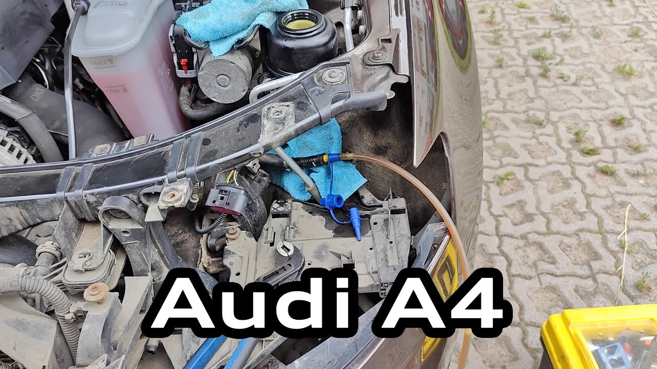 Замена жидкости гидроусилителя руля Audi A4 B8 / Replacing the hydraulic power steering fluid