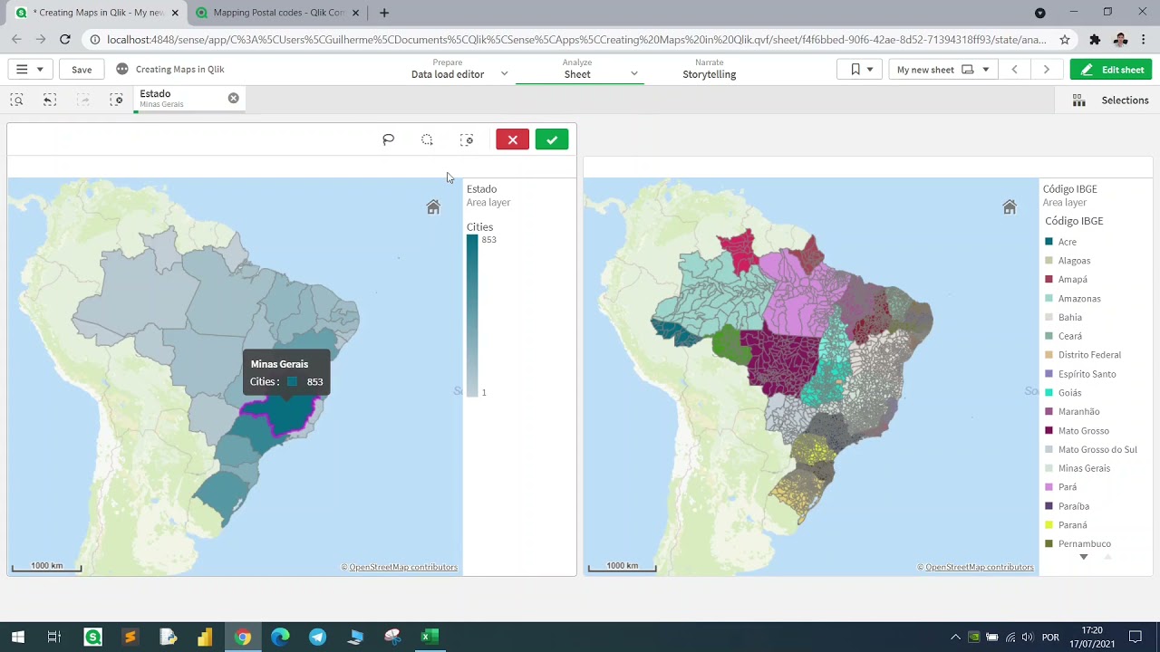 Creating Maps in Qlik - Quick tips  | Using getselectedcount condition