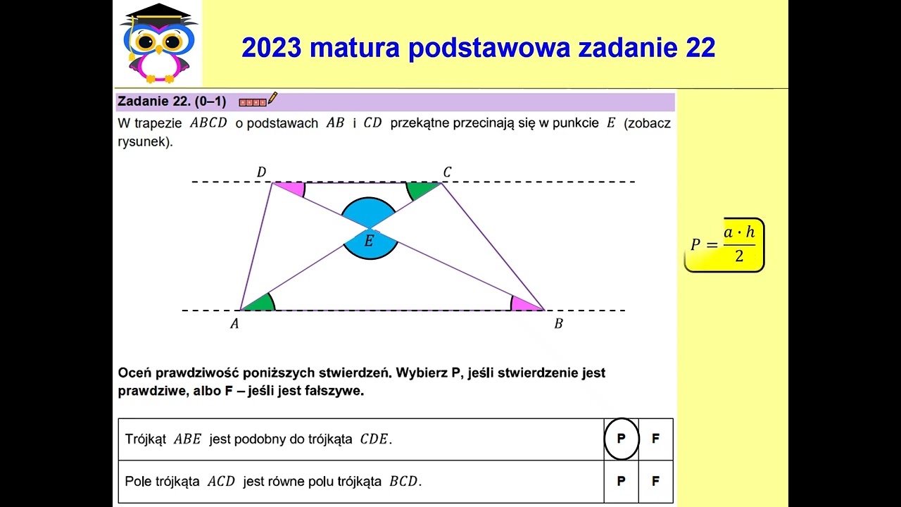 22 PP 2023 Matura matematyka poziom podstawowy, termin dodatkowy, czerwiec, zadanie 22
