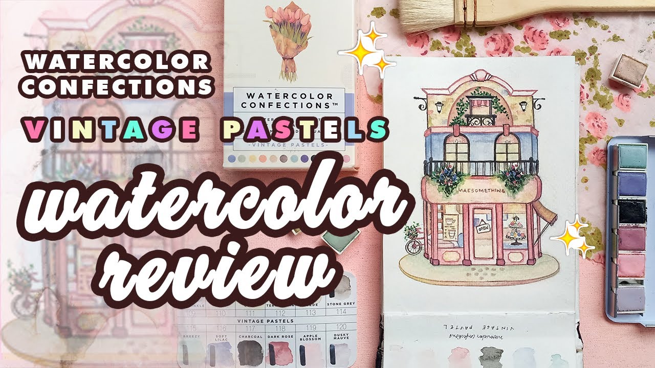 Prima Watercolor Confections VINTAGE PASTELS | Unboxing, Review, Swatches and Demo