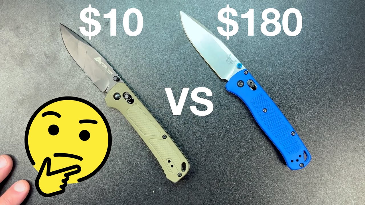 $10 Walmart Knife vs $180 Benchmade Bugout – Worth the 18x Price Jump?