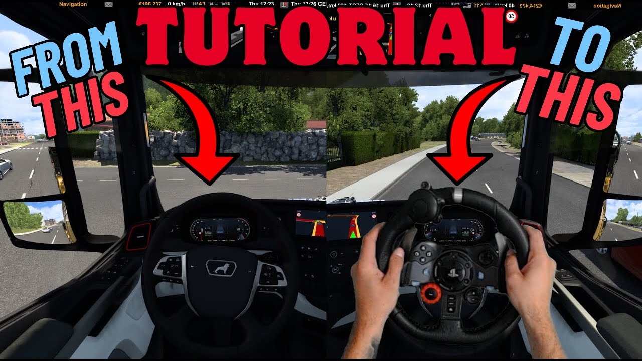 TUTORIAL ! Animated Hands On Sterring Wheel Mod | ETS 2 | #greenscreen