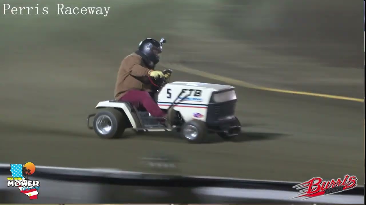Perris Raceway Lawnmower Racing - Main Heat - 3/1/25