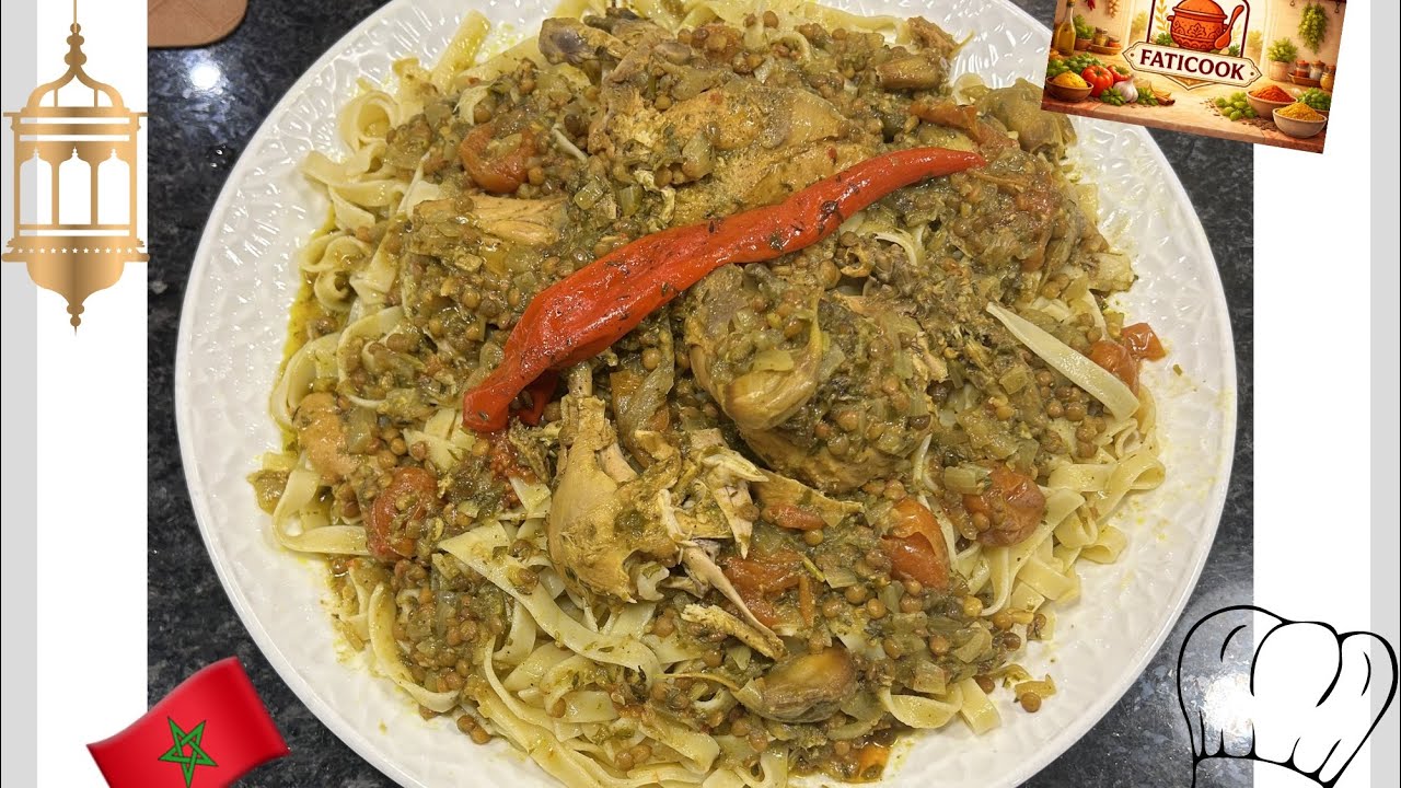  Recette Rfissa avec les pâtes facile et rapide 😋- الرفيسة بالمقرو