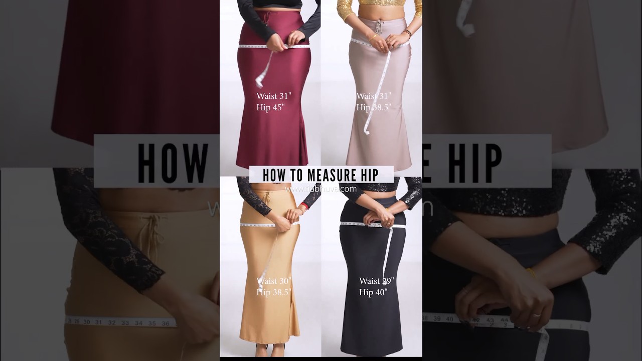 How to Measure a Saree Silhouette 🤎 | Shapewear for saree | shapewear petticoat for saree | #shorts