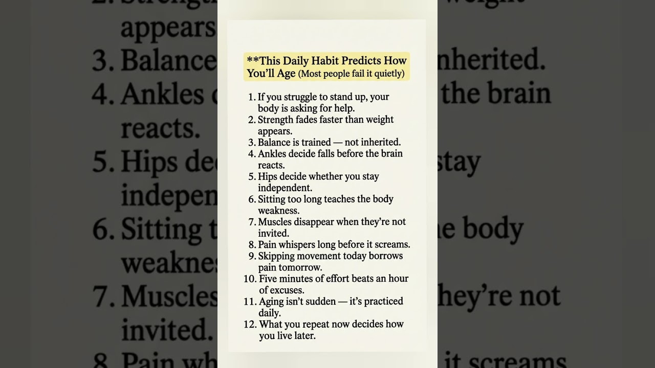 THIS DAILY HABIT PREDICTS HOW YOU’LL AGE 