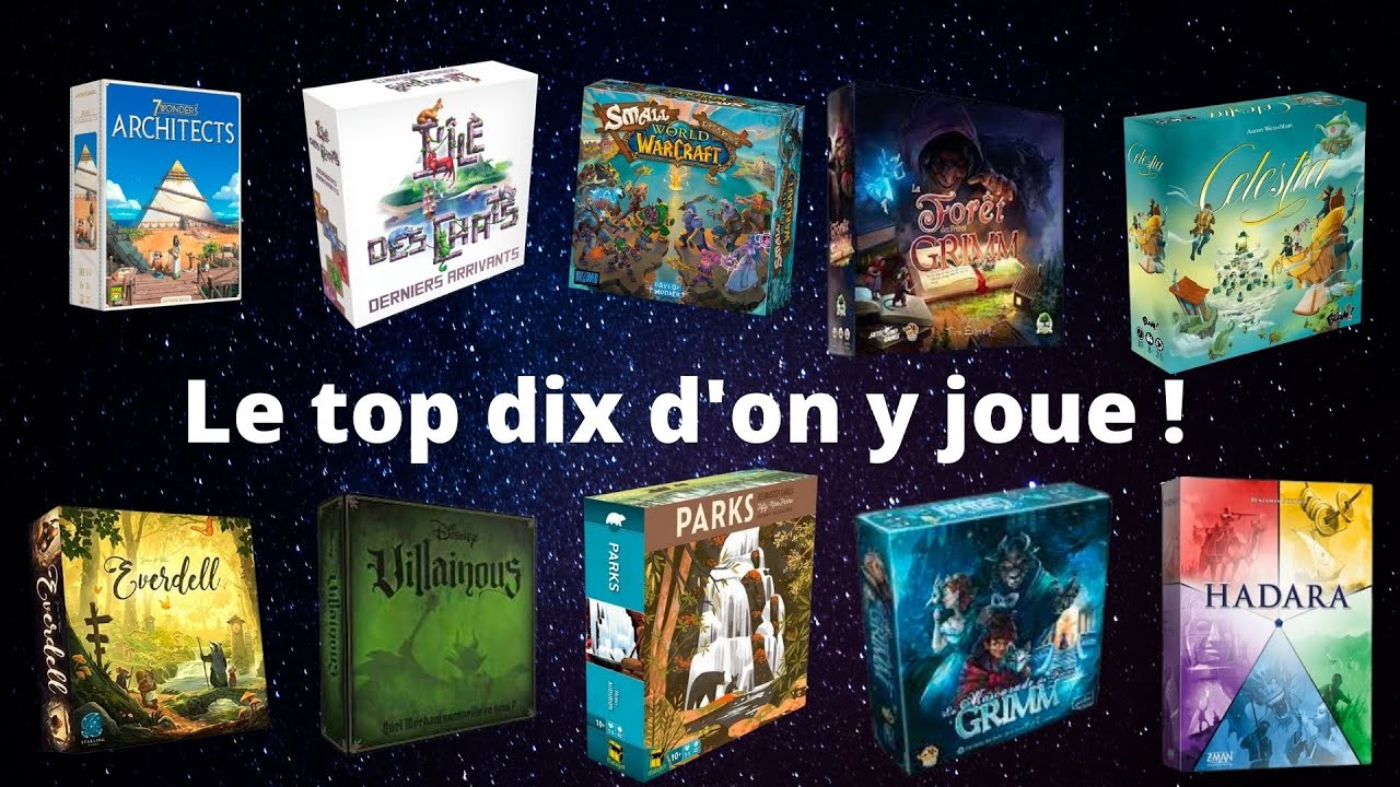 Le TOP 10 de la ludothèque d'On y joue!