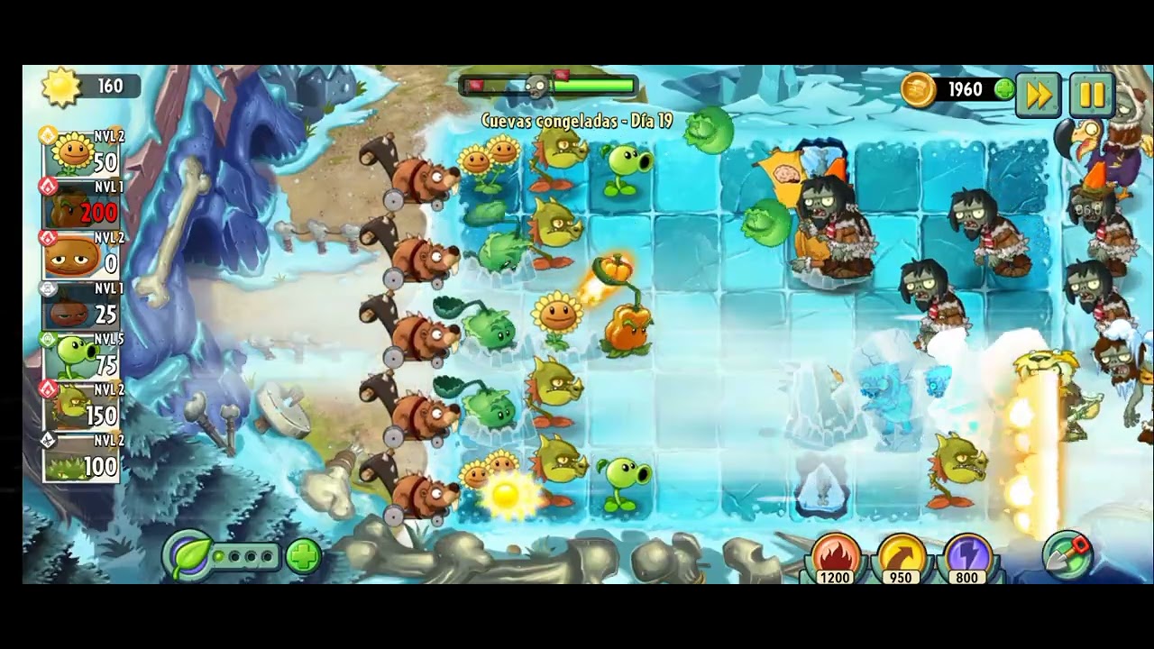 Jugando pvz 2