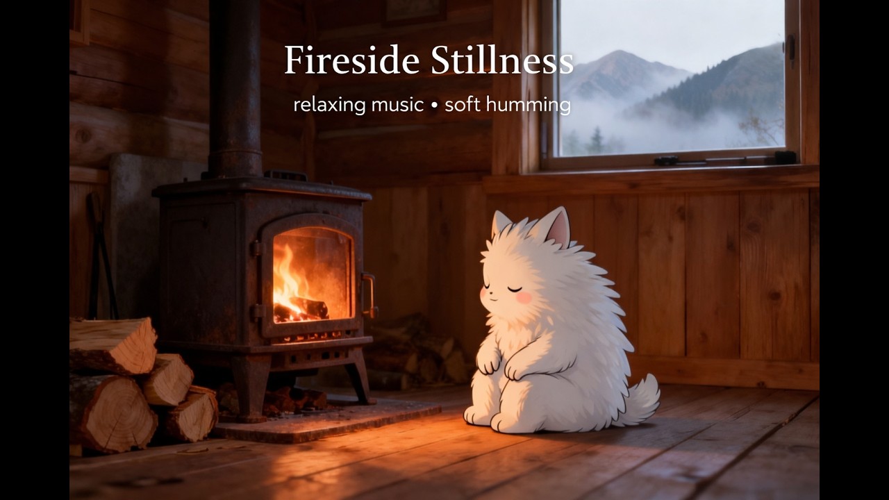 Fireside Stillness | Relaxing Music & Soft Humming for Deep Calm