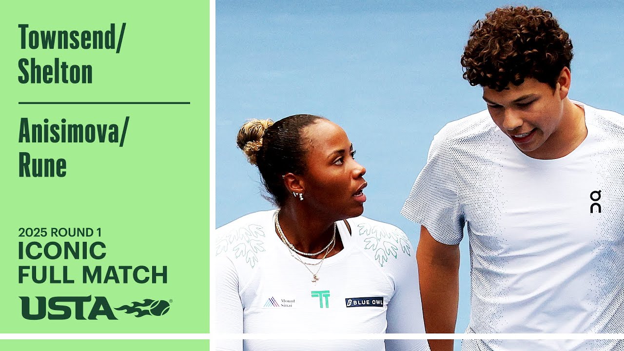 Townsend/Shelton vs. Anisimova/Rune Iconic Full Match | 2025 US Open Round 1