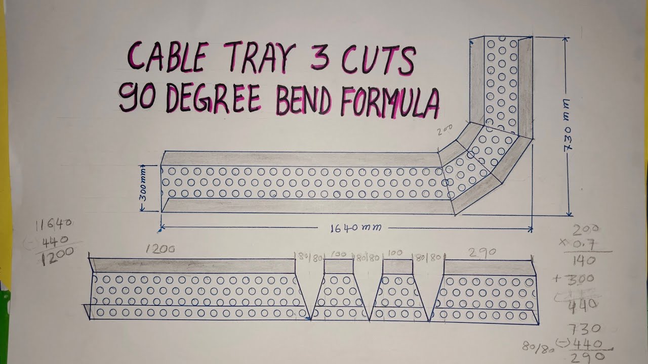 Cable Tray 3 Cut 90 Degree Bend !!  Cable Tray  Bend !!  Cable Tray  ( Hindi)