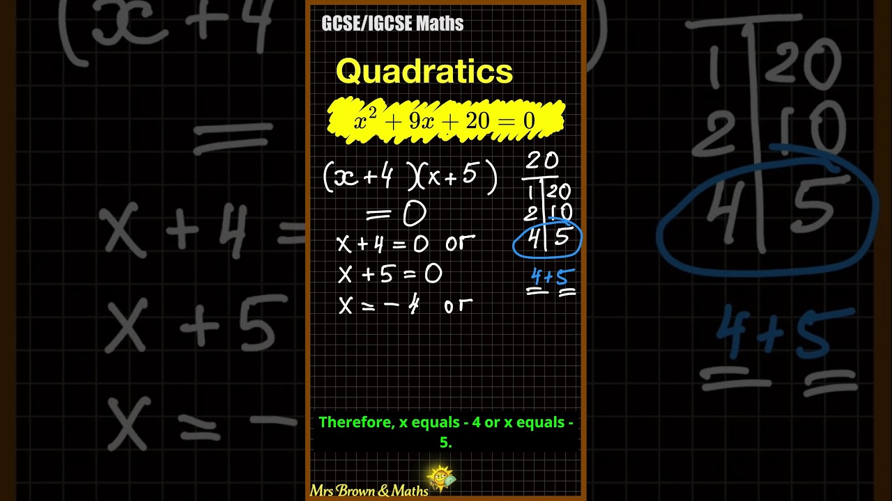 Stop Losing Easy Marks | Factorising Quadratics GCSE #gcsemaths #mrsbrownandmaths #igcsemaths