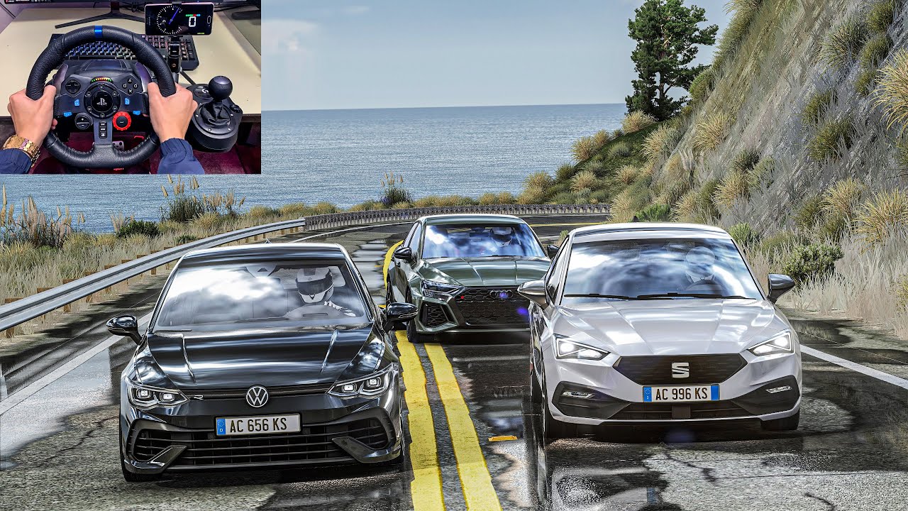 Assetto Corsa - Golf 8 R & Seat Leon FR & Audi RS3 | Logitech G29 Gameplay