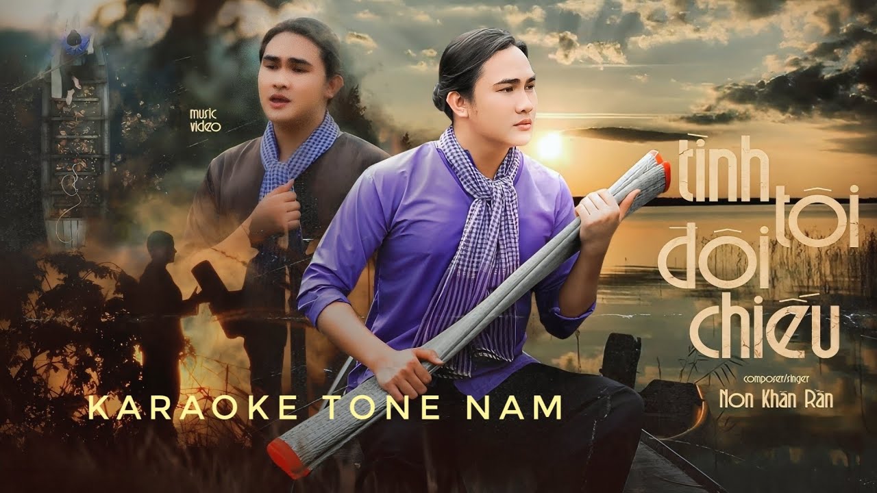 [Karaoke Tone Nam] Tình Tôi Đôi Chiếu - Non Khăn Rằn | Ai về Đồng Tháp, Định Yên...