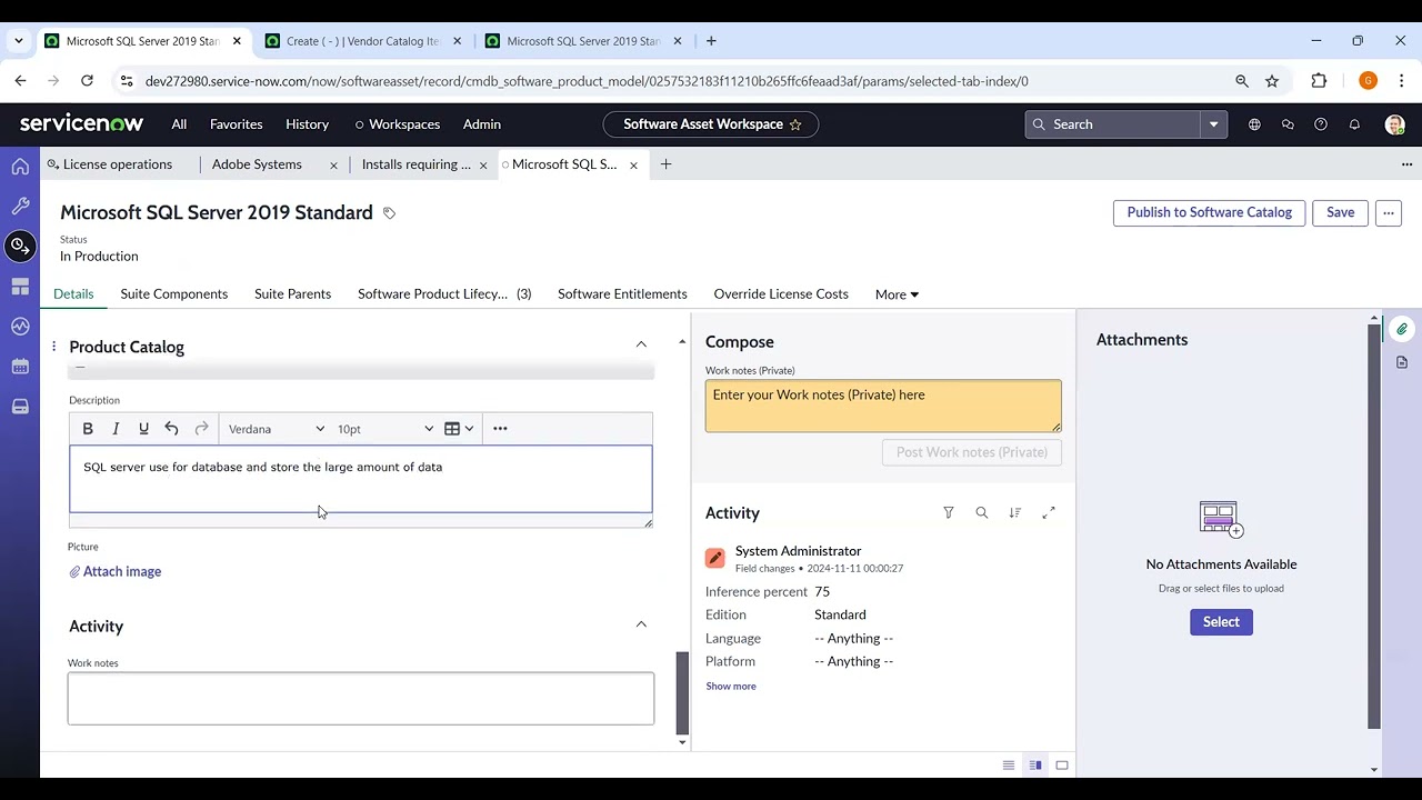Publishing Software in Software Cateloge 