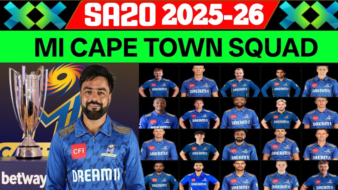 Betway SA 20 2025/26 | Mi Cape Town squad | SA 20 MI Official Squad | season 4 - 2026