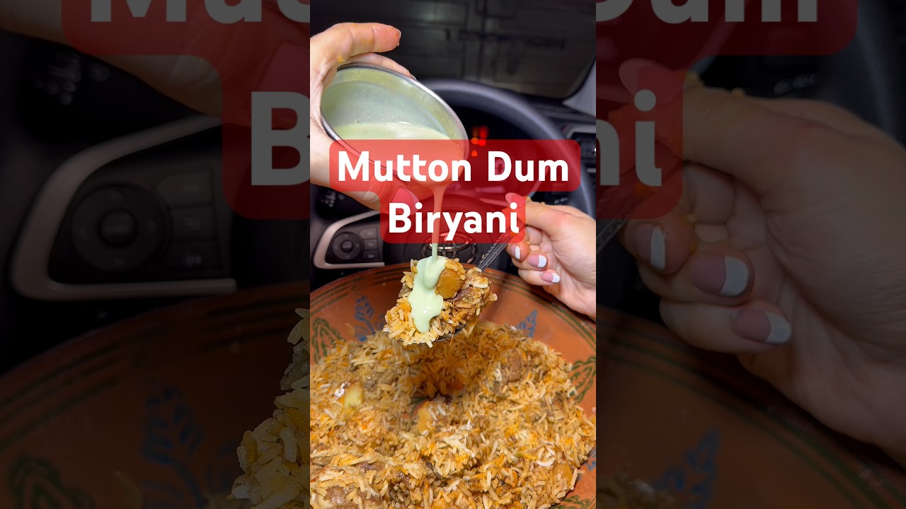 Mutton Dum Biryani is a rich and flavorful Pakistani classic, with tender mutton and aromatic rice!!