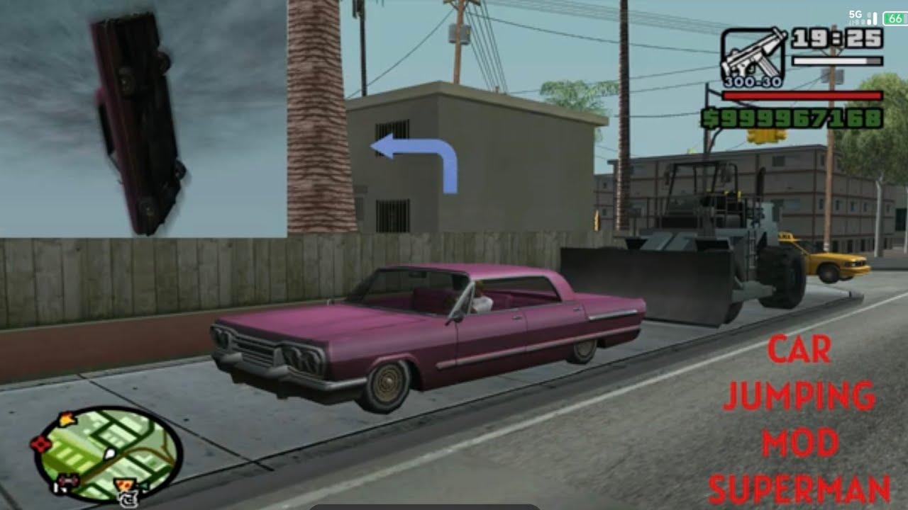 Gta San Andreas  Car Jumping MOD Superman