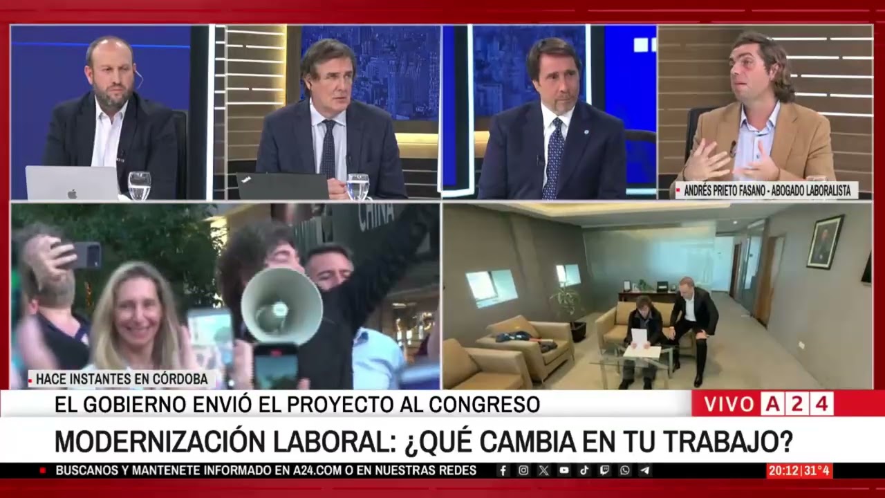 MODERNIZACI&Oacute;N LABORAL: Dr. Andr&eacute;s Prieto Fasano y Eduardo Feinmann en @A24com