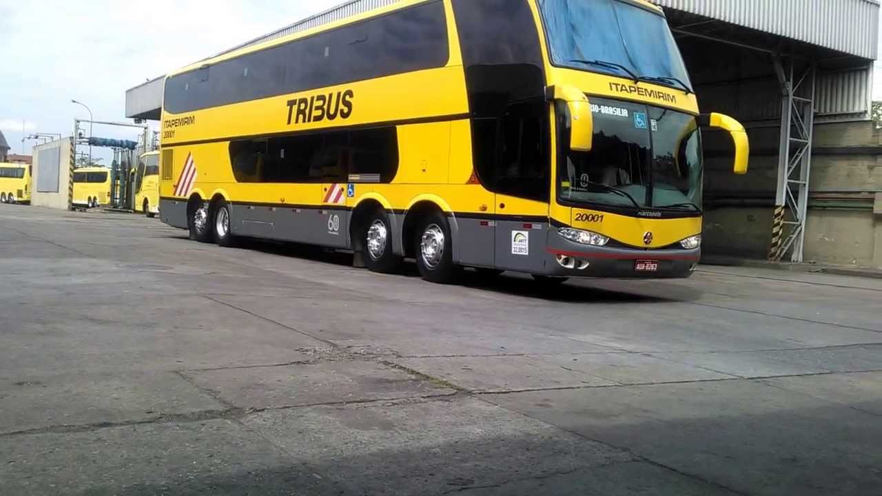 Viação Itapemirim 2013 - 20001 Tribus - Saída da Garagem p/ Rod. Novo Rio
