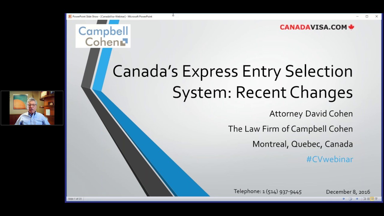 Webinar: Changes to the Express Entry Comprehensive Ranking System