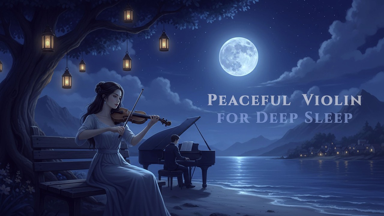 🎶 Relaxing Violin Lullaby for Peaceful Night | Soft Sleep Music for Stress Relief