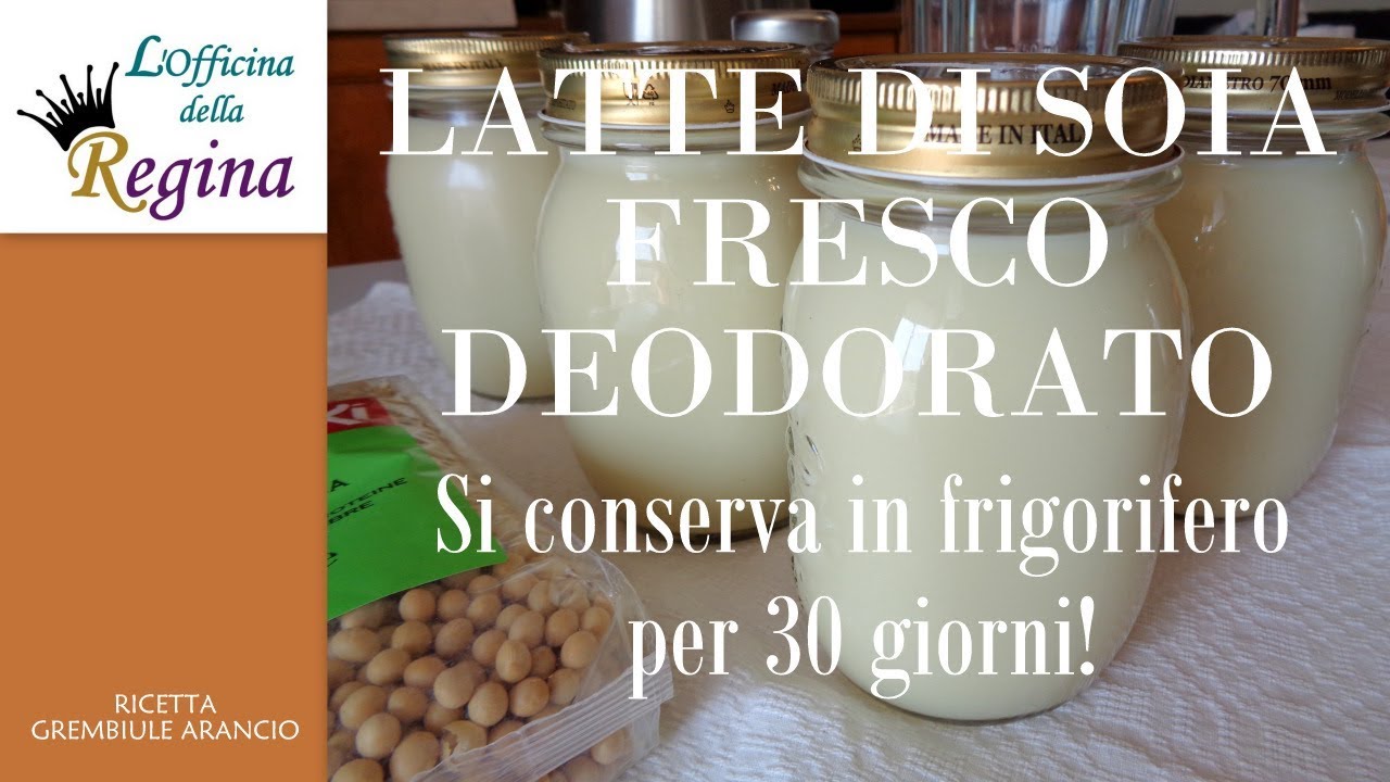 Latte di soia fresco deodorato - Si conserva in frigorifero per 30 giorni